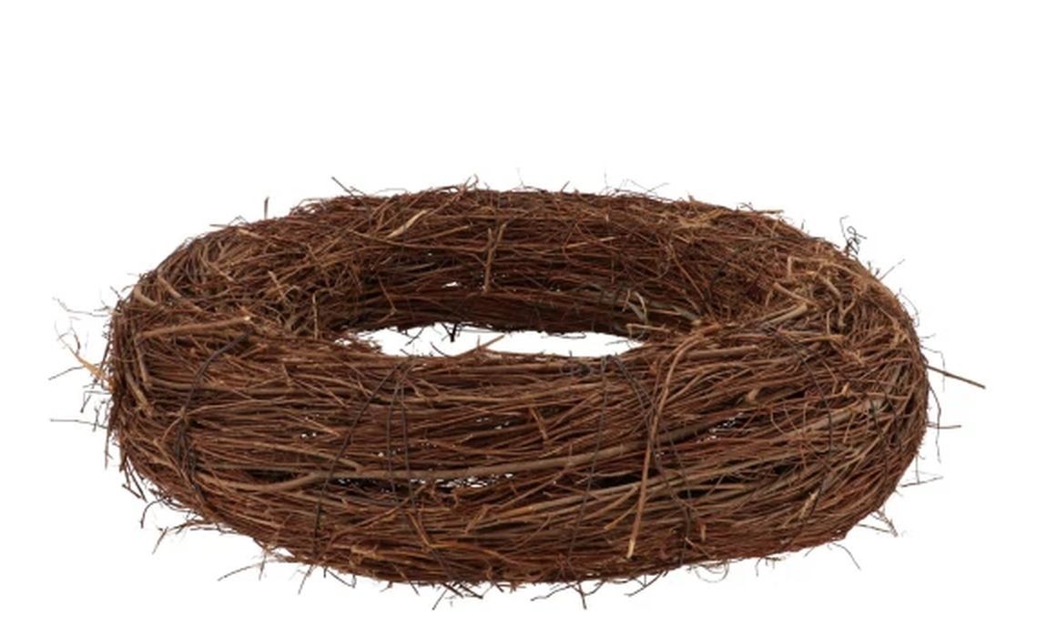 Hnědý věnec z jilmových větví Elm Branch - Ø 40*10 cm