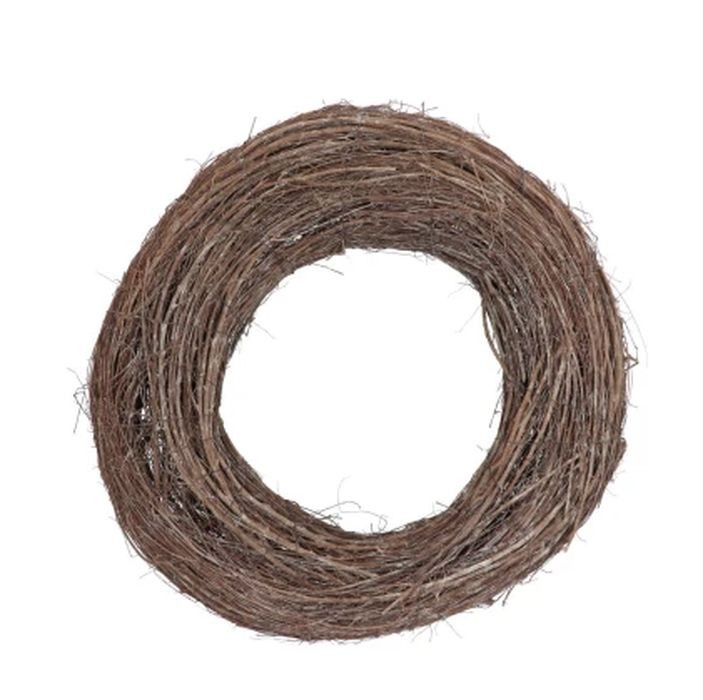 Šedý věnec z jilmových větví Elm Branch - Ø 40*10 cm