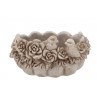 Cementový květináč mísa s květy a ptáčky Flower Bowl - 25*17*14 cm
