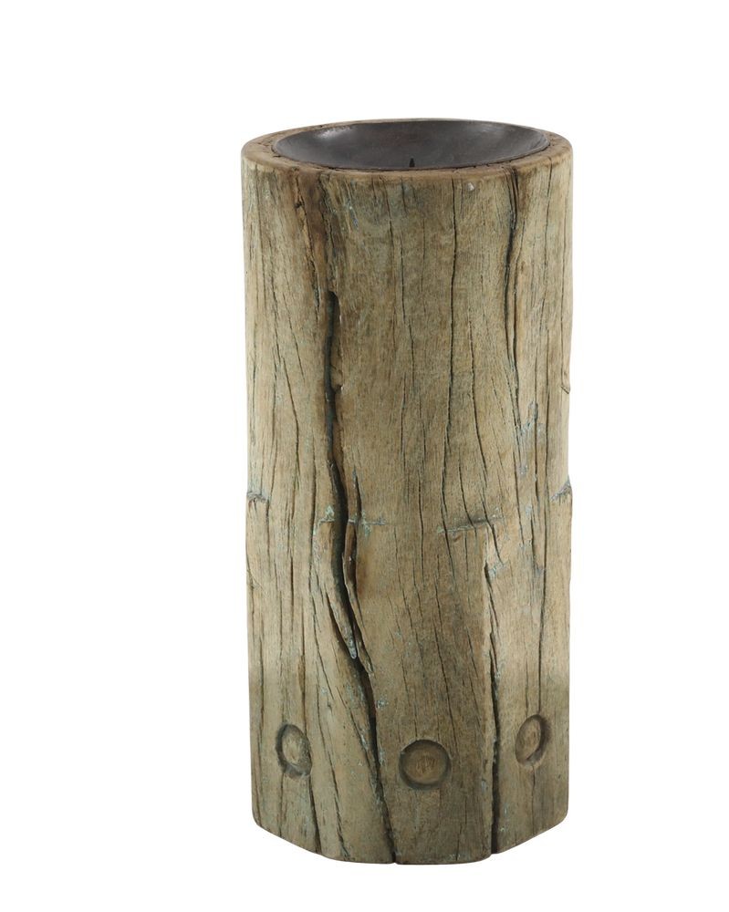 Dřevěný válcový svícen Grimaud Unit L - 14*30 cm