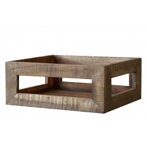 Dekorační dřevěný box s uchy Grimaud Unit - 35*35*15 cm