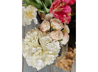 Bílá umělá květina hortenzie Hydrangea - 23*23*45 cm