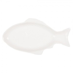 Bílá miska / talíř ve tvaru ryby Fish Bowl XS - 27*14*3 cm / 125 ml