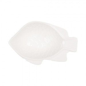 Malá bílá mistička ve tvaru rybky M - 12*8*4 cm / 50 ml