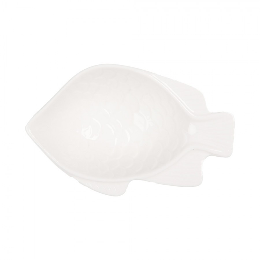 Malá bílá mistička ve tvaru rybky M - 12*8*4 cm / 50 ml