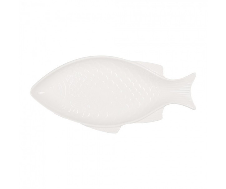 Bílá miska / talíř ve tvaru ryby Fish Bowl M - 29*14*3 cm / 150 ml