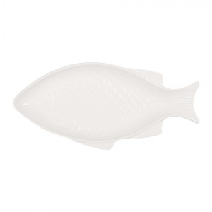 Bílá miska / talíř ve tvaru ryby Fish Bowl M - 29*14*3 cm / 150 ml