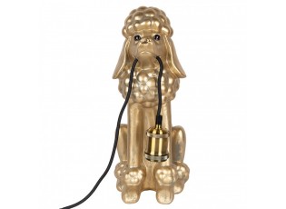 Table Lamp Dog Poodle 27x16x38 Cm Gold Colored Plastic - 27*16*38 cm E27/ma* 1*60W