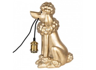 Table Lamp Dog Poodle 27x16x38 Cm Gold Colored Plastic - 27*16*38 cm E27/ma* 1*60W