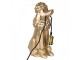 Table Lamp Dog Poodle 27x16x38 Cm Gold Colored Plastic - 27*16*38 cm E27/ma* 1*60W Clayre & Eef