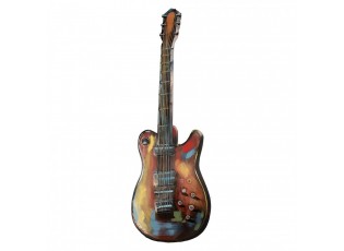 3D kovový obraz Guitar Metal - 28*2*83 cm