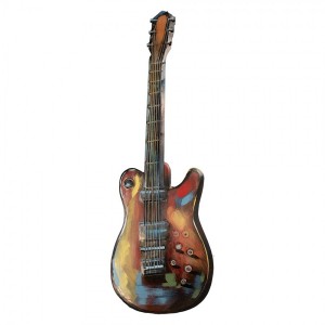 3D kovový obraz Guitar Metal - 28*2*83 cm