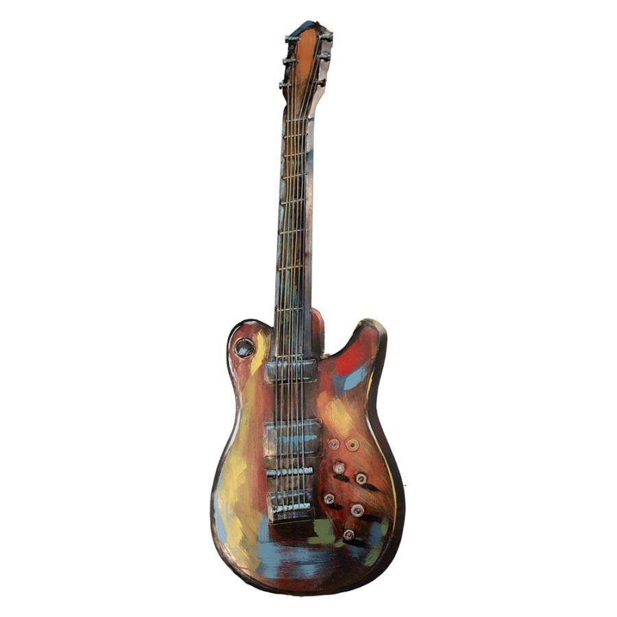 3D kovový obraz Guitar Metal - 28*2*83 cm