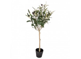 Dekorace umělý stromek olivovník s olivami Olea Tree - 15*15*70 cm