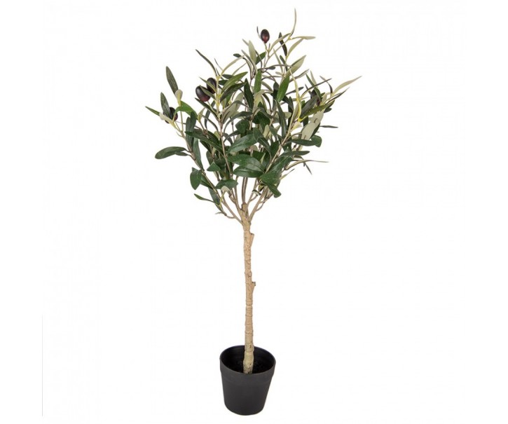 Dekorace umělý stromek olivovník s olivami Olea Tree - 15*15*70 cm