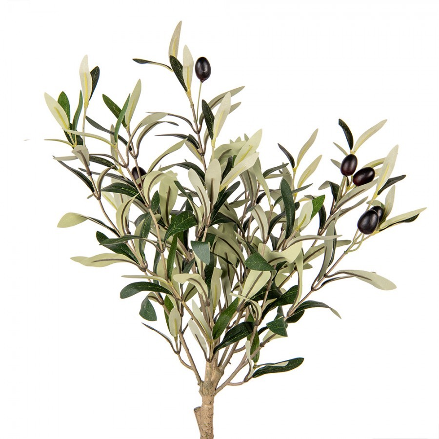 Dekorace umělý stromek olivovník s olivami Olea Tree - 15*15*70 cm
