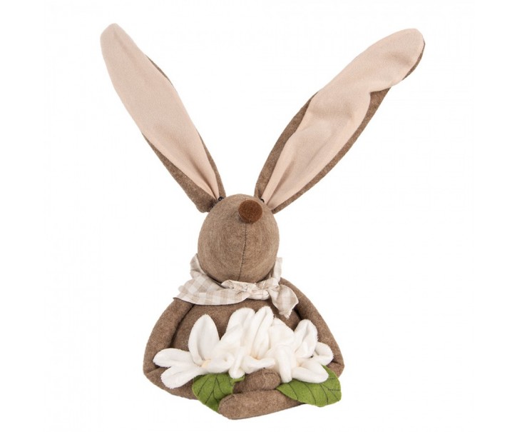 Door Stop Rabbit 20x17x41 Cm Brown Fabric - 20*17*41 cm Clayre & Eef