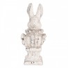 Bílá antik cementová busta králík - 11*8*24 cm Barva: bílá antikMateriál: cementová směsHmotnost: 1,07 kg