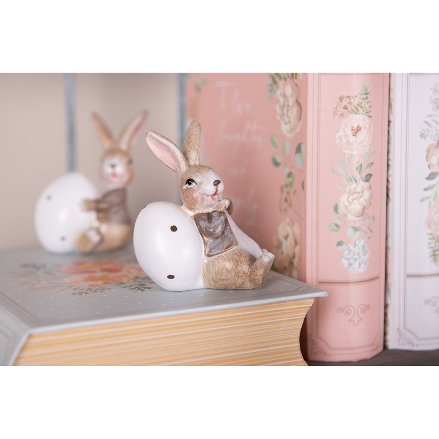 Velikonoční dekorace králík s vajíčkem - 6*4*8 cm