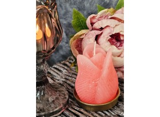 Růžová svíčka ve tvaru tulipánu Tulip Blush Pink - Ø 7*8 cm 