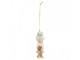 Easter Pendant Rabbit 4x4x10 Cm White Plastic - 4*4*10 cm Clayre & Eef