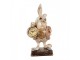 Decorative Figurine Rabbit 13x13x26 Cm Beige Plastic Clock - 13*13*26 cm Clayre & Eef