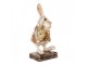 Decorative Figurine Rabbit 13x13x26 Cm Beige Plastic Clock - 13*13*26 cm Clayre & Eef