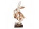 Decorative Figurine Rabbit 13x13x26 Cm Beige Plastic Clock - 13*13*26 cm Clayre & Eef