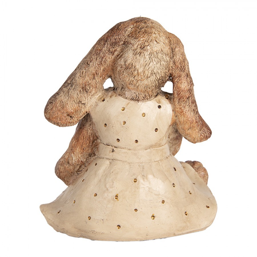 Dekorace králíček v šatičkách a mašlí - 16*14*18 cm