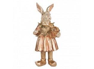 Decorative Figurine Rabbit 35 Cm Beige Pink Plastic - 14*13*35 cm