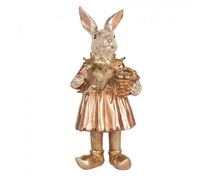 Decorative Figurine Rabbit 35 Cm Beige Pink Plastic - 14*13*35 cm Clayre & Eef
