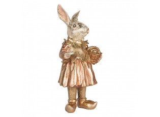 Decorative Figurine Rabbit 35 Cm Beige Pink Plastic - 14*13*35 cm