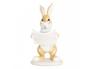 Decorative Figurine Rabbit 15 Cm Beige Plastic - 9*9*15 cm