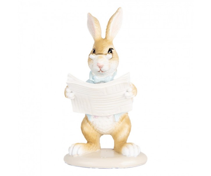 Decorative Figurine Rabbit 15 Cm Beige Plastic - 9*9*15 cm Clayre & Eef