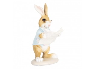 Decorative Figurine Rabbit 15 Cm Beige Plastic - 9*9*15 cm