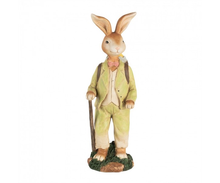 Dekorace králíček s kuřátkem na zádech - 11*11*32 cm Clayre & Eef