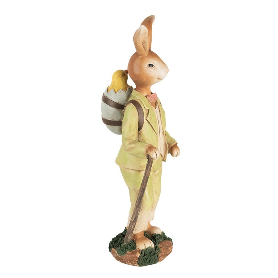 Dekorace králíček s kuřátkem na zádech - 11*11*32 cm