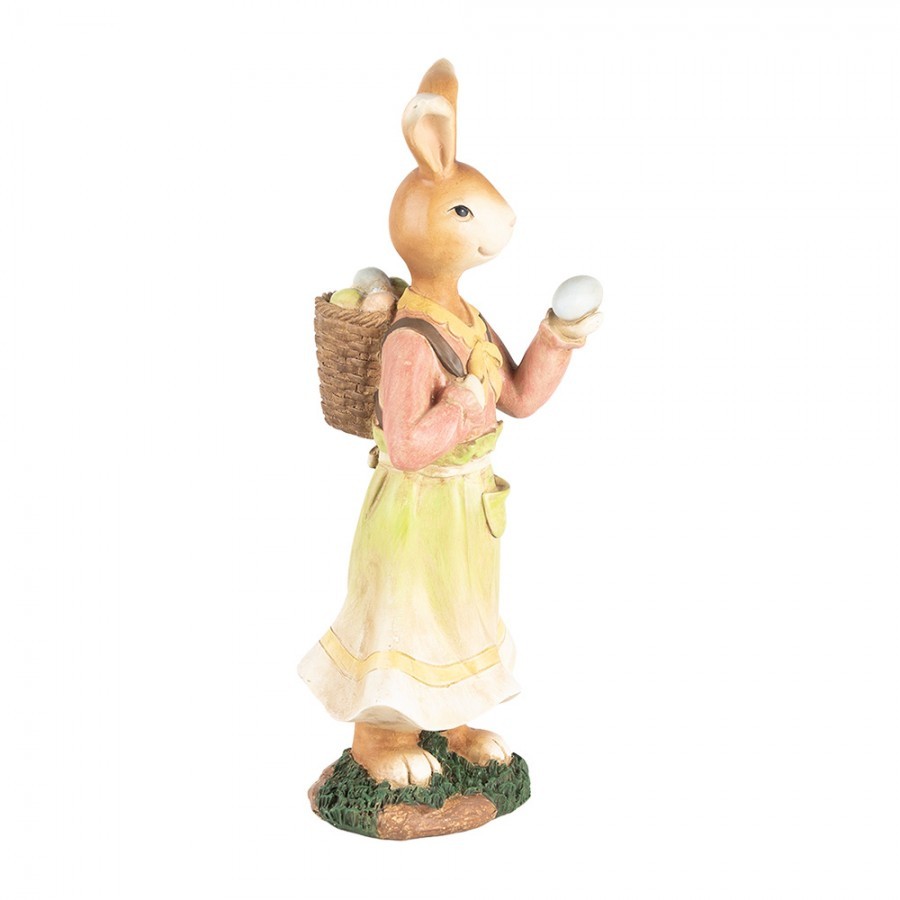 Dekorace králíček s košíkem vajíček - 13*13*33 cm