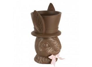 Decorative Figurine Rabbit 21x15x26 Cm Brown Plastic - 21*15*26 cm