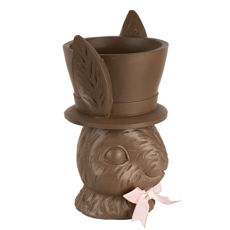 Decorative Figurine Rabbit 21x15x26 Cm Brown Plastic - 21*15*26 cm