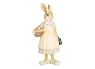 Dekorace králíček ve žlutých šatech - 8*5*15 cm