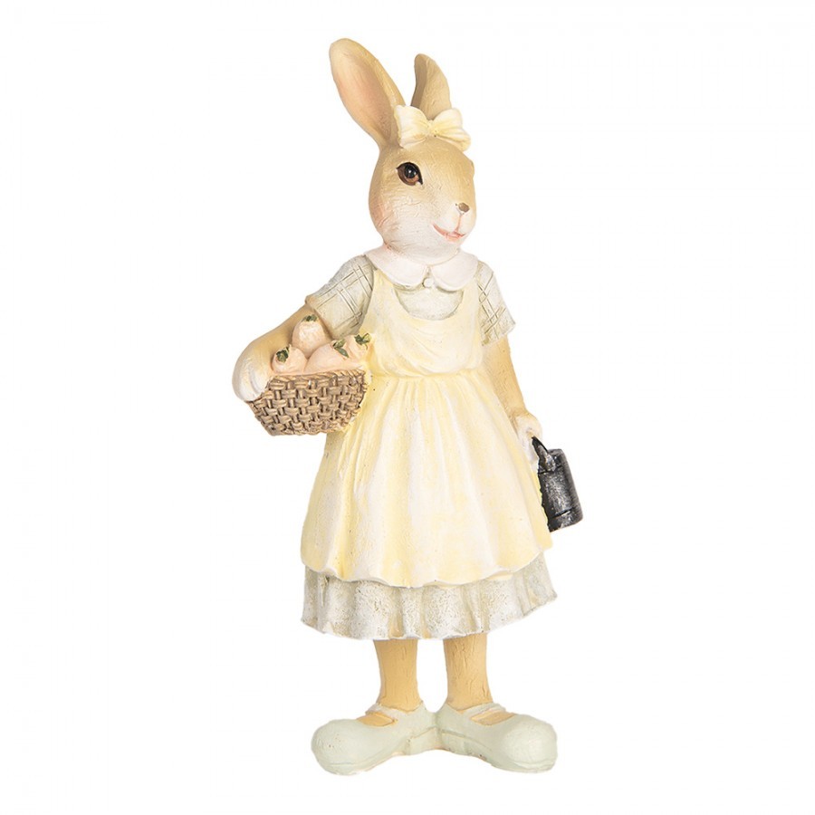 Dekorace králíček ve žlutých šatech - 8*5*15 cm Clayre & Eef Dekorace králíček ve žlutých šatech - 8*5*15 cm Clayre & Eef