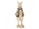 Dekorace králíček s černým kabátkem a košíkem - 9*10*24 cm Clayre & Eef