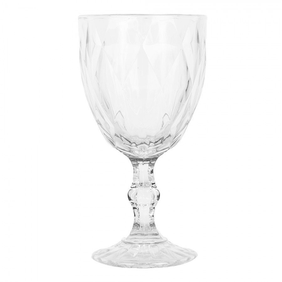 Transparentní sklenička na víno Diamond - Ø 9*17 cm / 250 ml