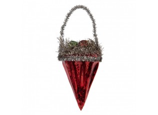 Christmas Ornament 6x6x10 Cm Red Glass - 6*6*10 cm