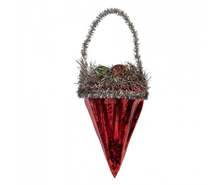 Christmas Ornament 6x6x10 Cm Red Glass - 6*6*10 cm Clayre & Eef