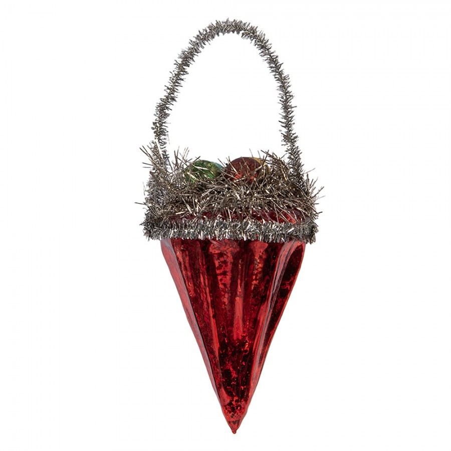 Christmas Ornament 6x6x10 Cm Red Glass - 6*6*10 cm