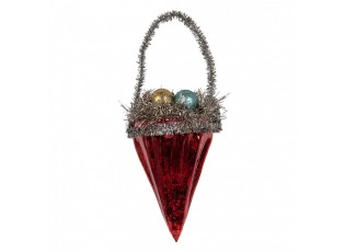 Christmas Ornament 6x6x10 Cm Red Glass - 6*6*10 cm