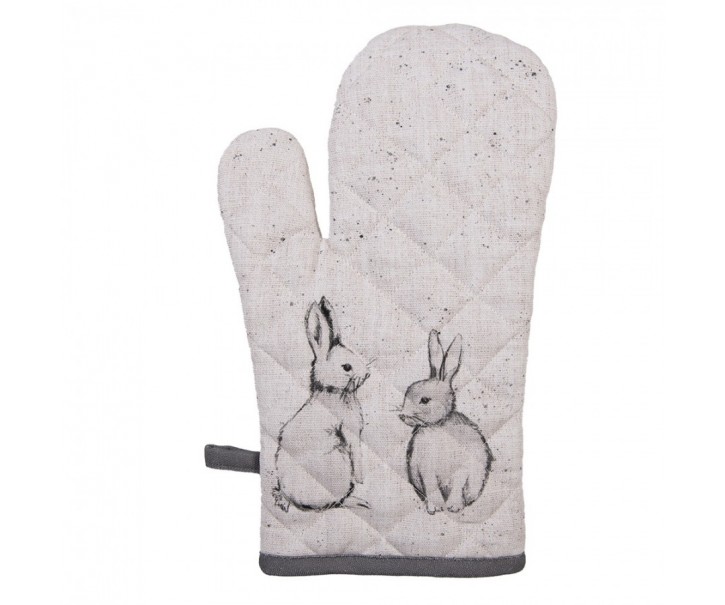 Béžová chňapka s králíčkem Bunny Buddies - 18*30 cm