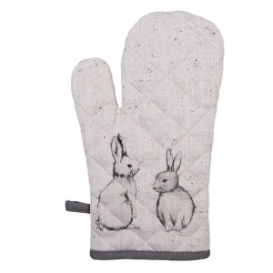 Béžová chňapka s králíčkem Bunny Buddies - 18*30 cm